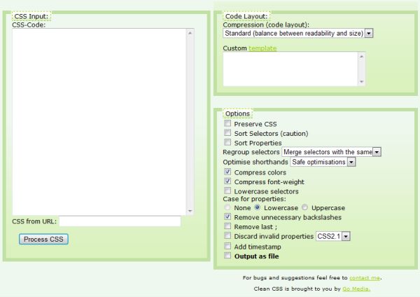 Optimize and Format CSS code